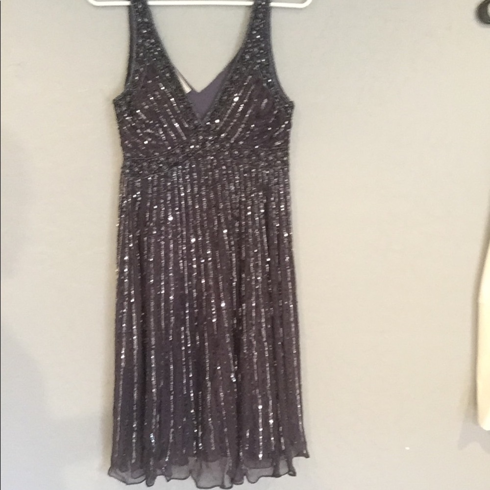 Gray sequence dress